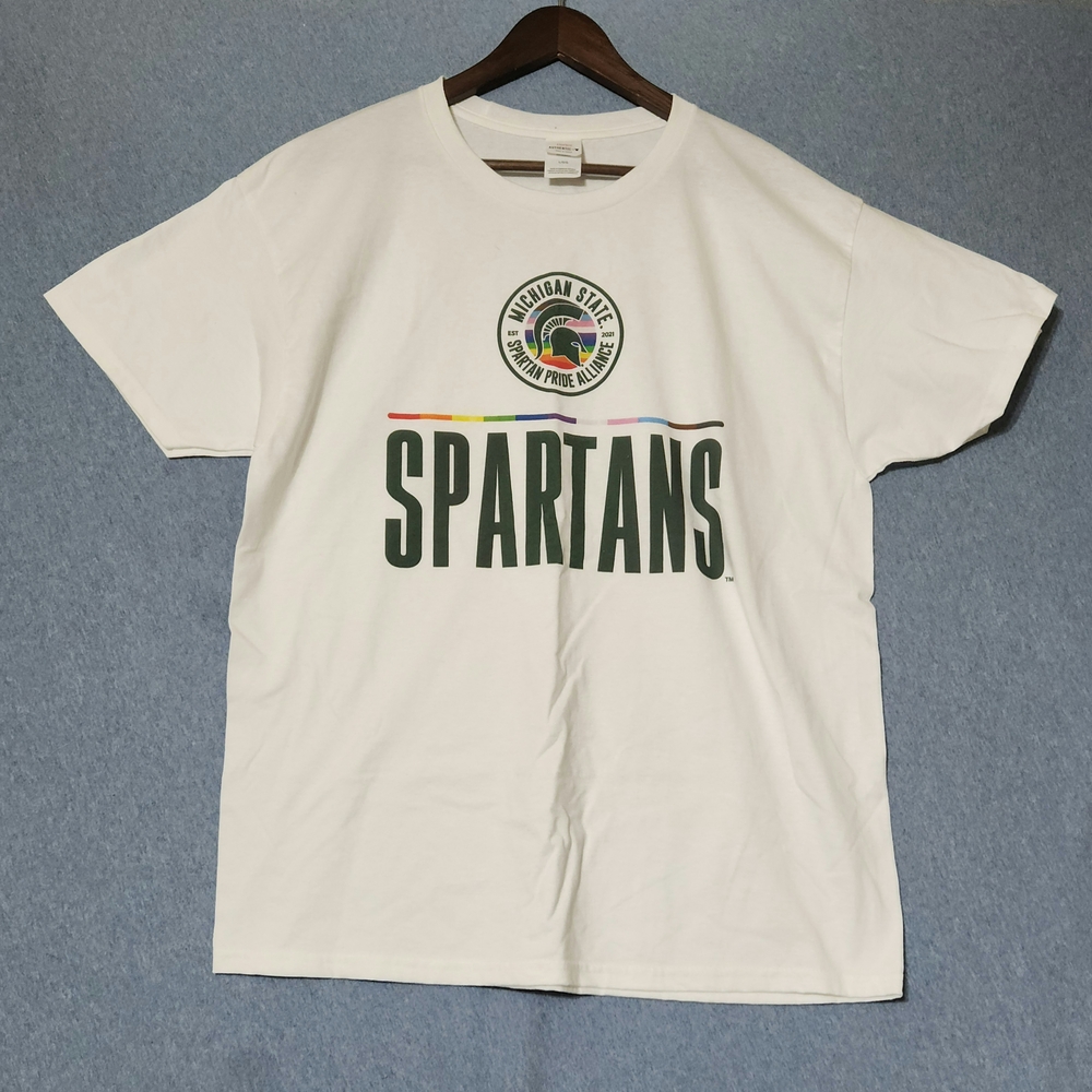 Spartans pride alliance tee shirt. Size large